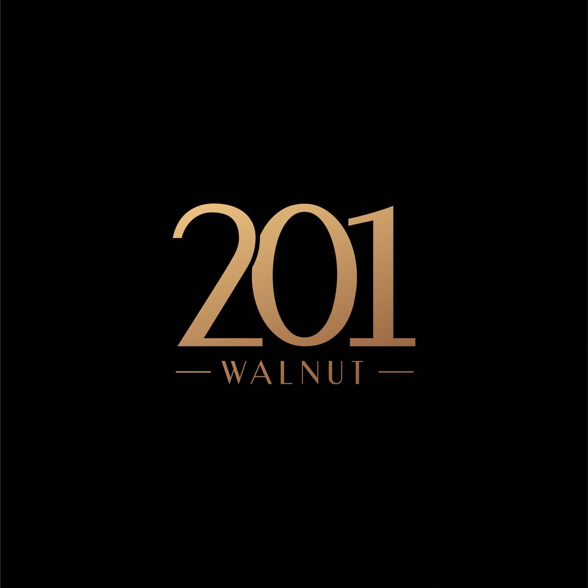 A logo with the numbers 201 and the word Walnut.